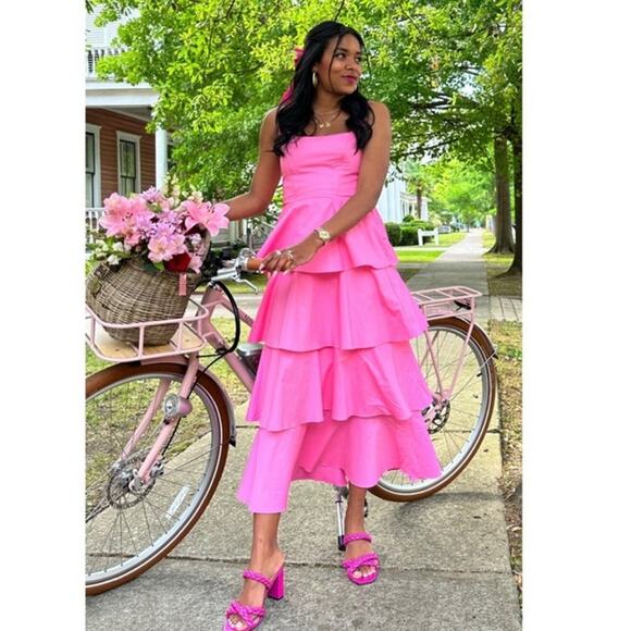 NEW Show Me Your Mumu Meg Midi Dress in Pink Size XXL